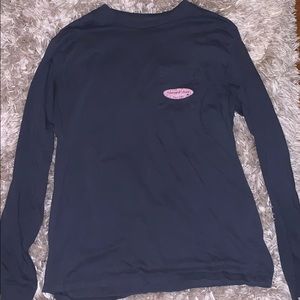 Navy blue vineyard vines long sleeve shirt